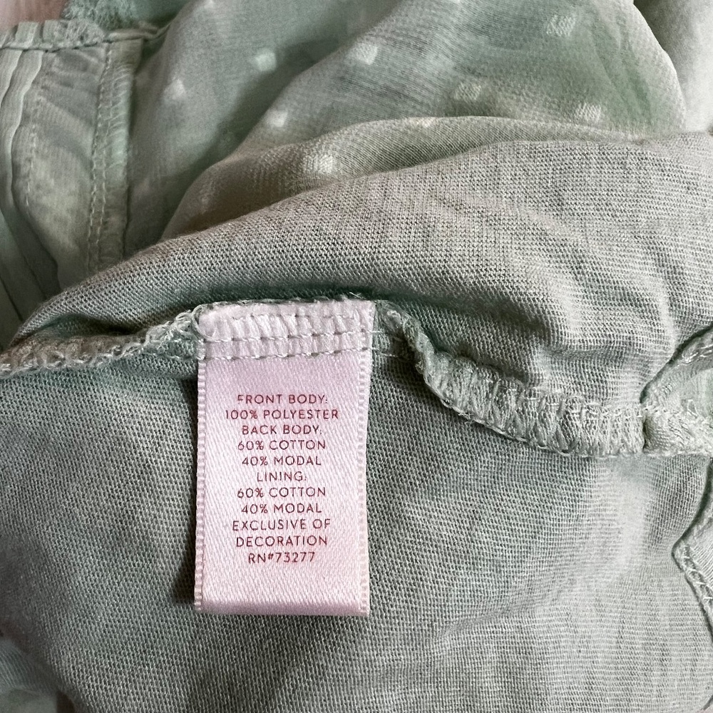 Darling! [LC · Lauren Conrad] Sweet Mint Green Swiss Dot NWT Blouse Top | Small - Picture 6 of 11